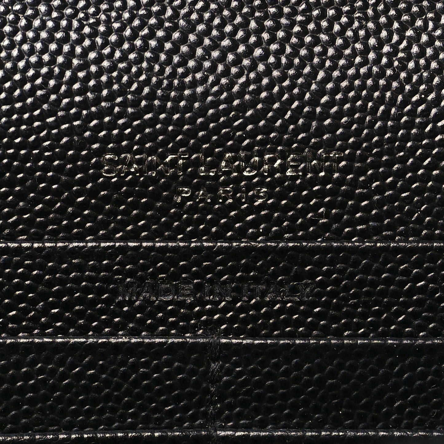 Grain De Poudre Matelasse Chevron Monogram Monochrome Chain Wallet Black