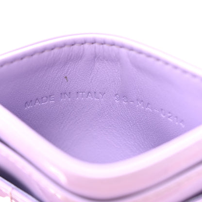 Christian Dior Patent Cannage Lady Dior Freesia Card Holder Lilac 7 of 10