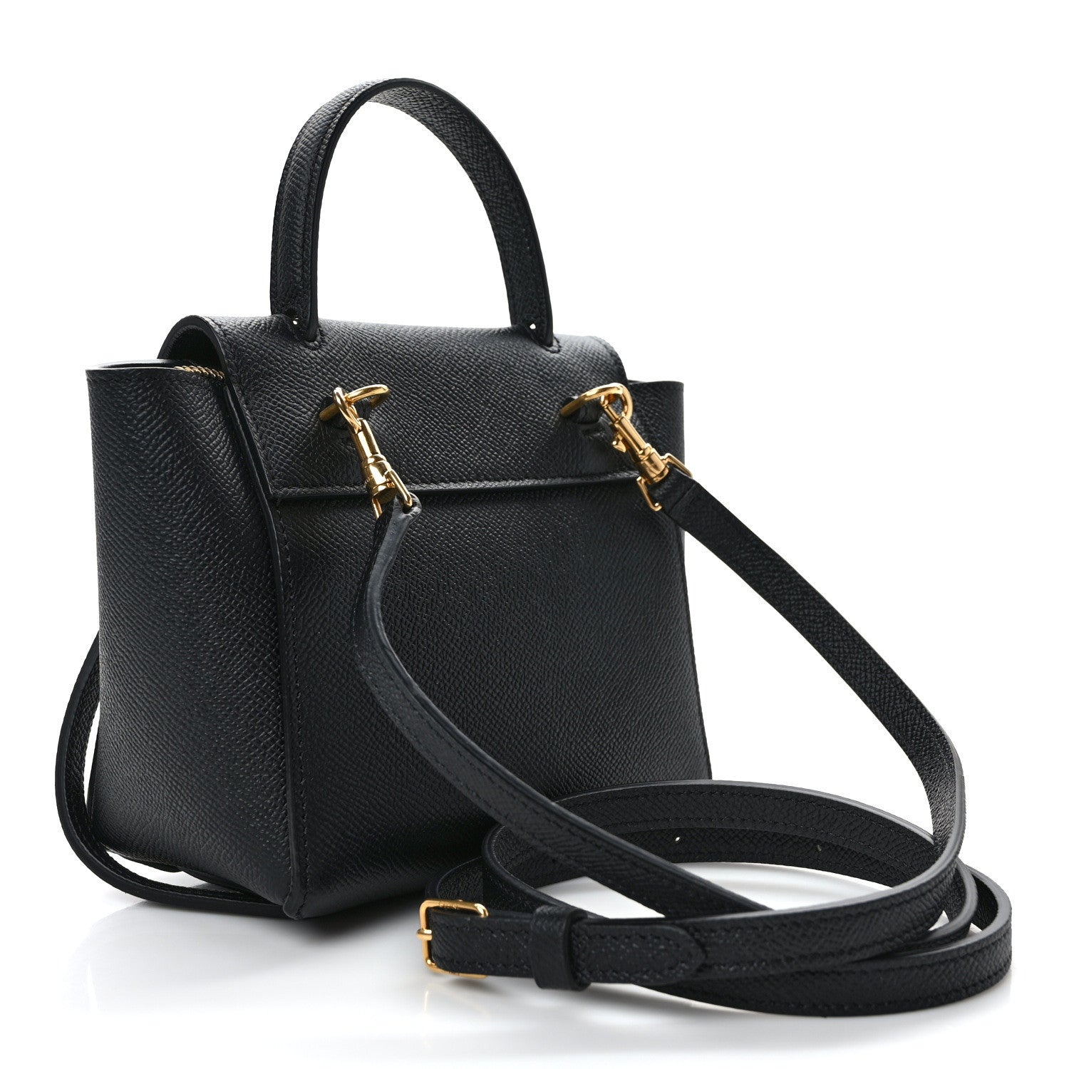 Celine Grained Calfskin Pico Belt Bag Black 4 of 8