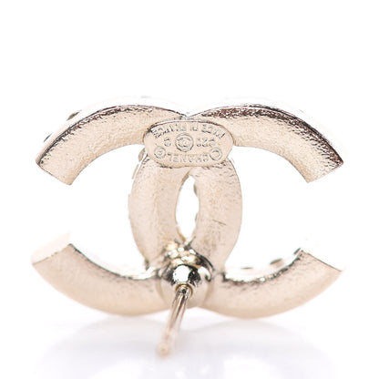 Chanel Crystal CC First Class Stud Earrings Gold 3 of 5