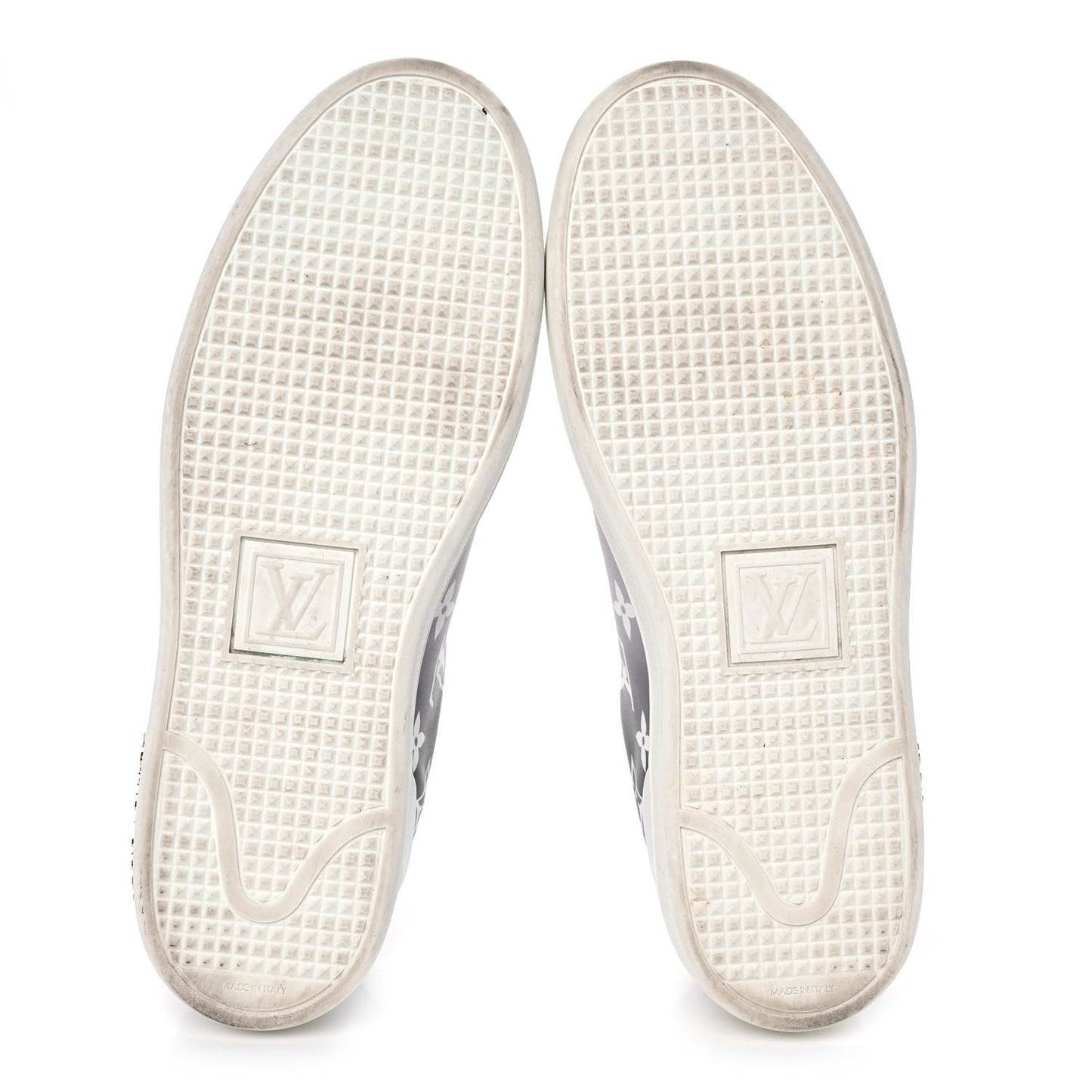 Calfskin Monogram Frontrow Sneakers 38.5 White Black