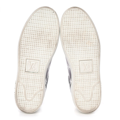 Louis Vuitton Calfskin Monogram Frontrow Sneakers 38.5 White Black 5 of 9