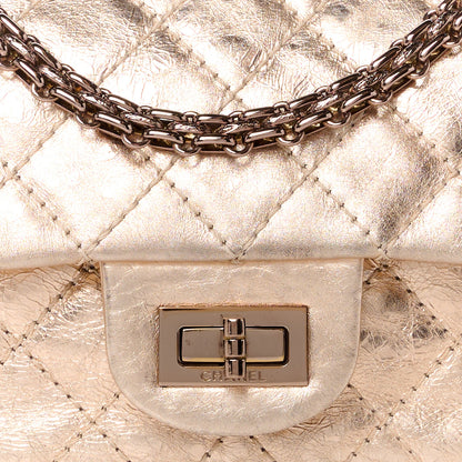 Chanel Metallic Aged Calfskin Quilted 2.55 Reissue 224 Flap Light Pink 8 of 12