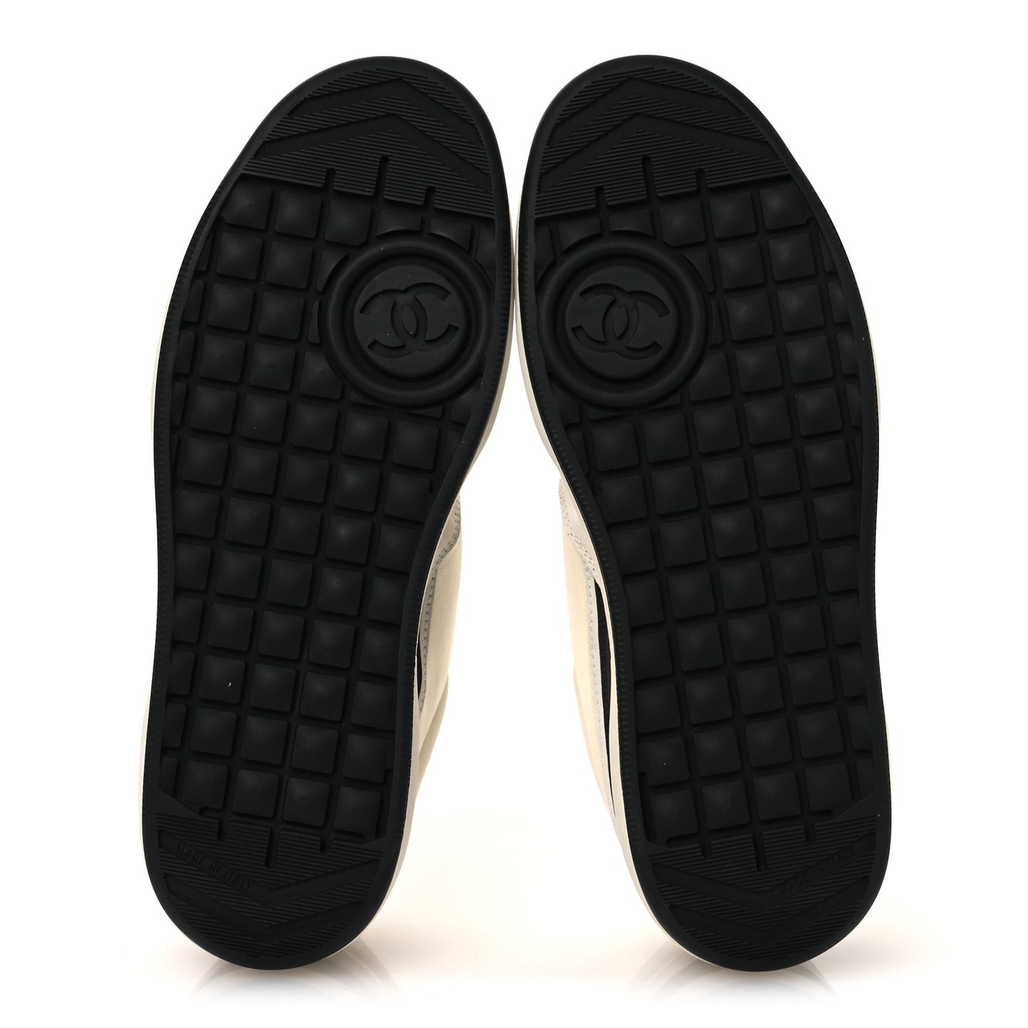 Lambskin Suede Calfskin Sneakers 40 Ivory White Black