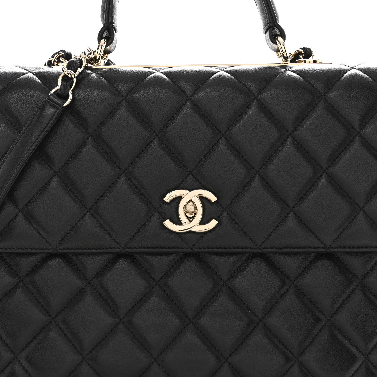 Chanel Lambskin Quilted Large Trendy CC Dual Handle Flap Bag Black 8 of 15