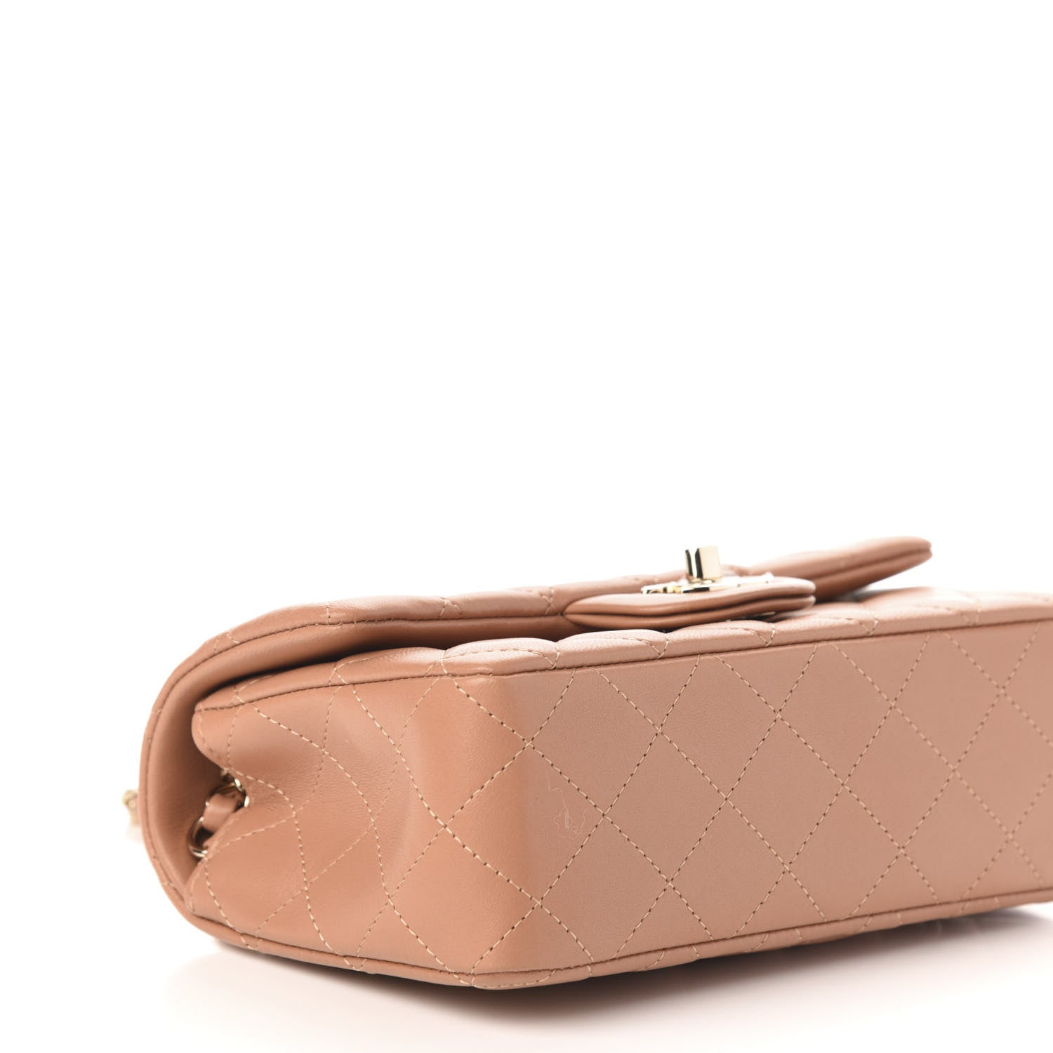 Chanel Lambskin Quilted Mini Rectangular Flap Brown 8 of 11