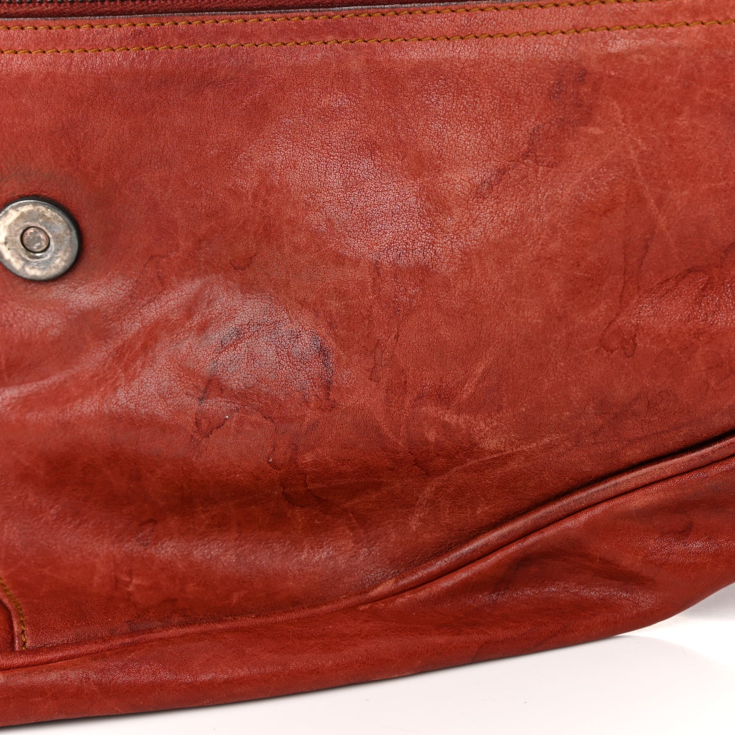 Calfskin Medium Gaucho Double Saddle Bag Red
