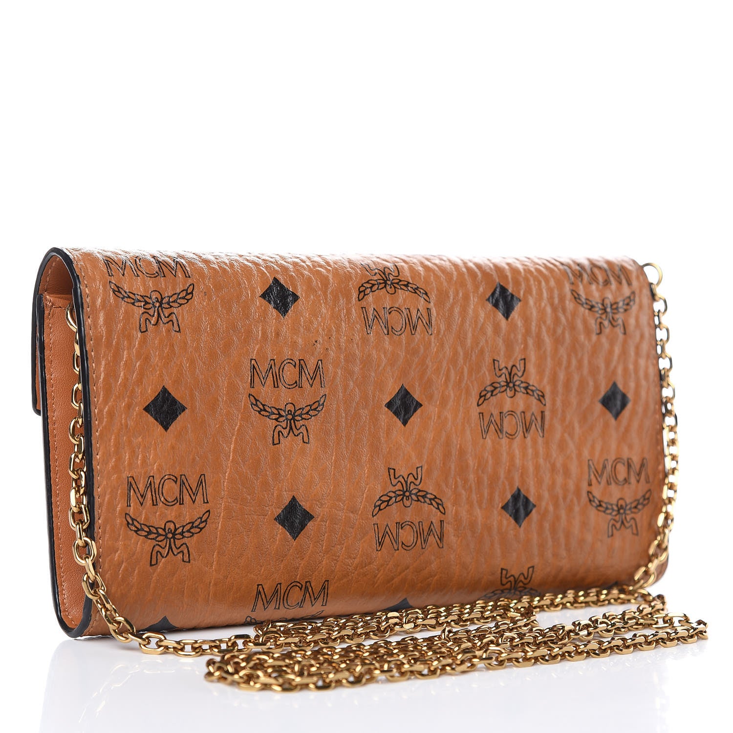 MCM Visetos Large Patricia Wallet On Chain Cognac 3 of 13