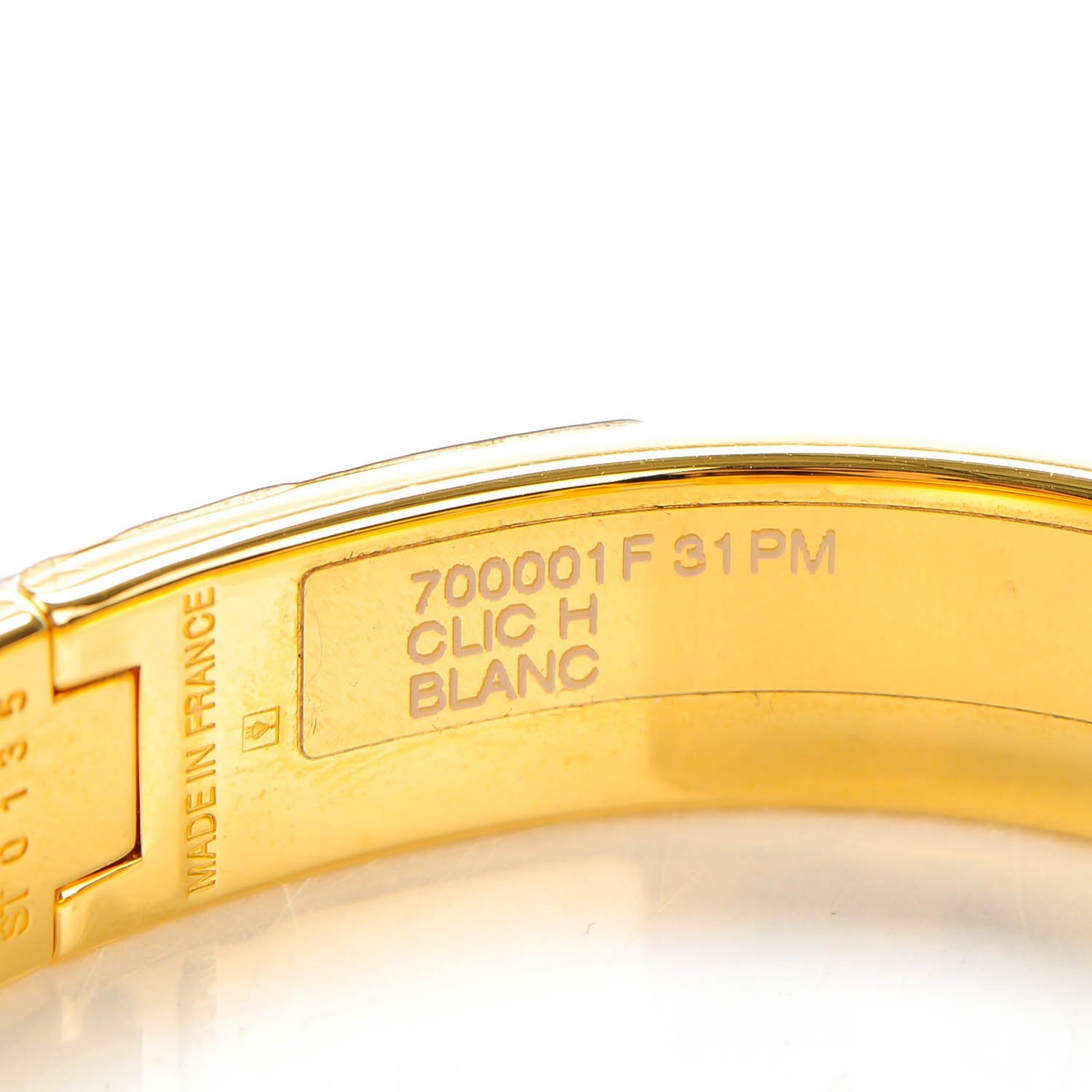 Hermes Enamel Narrow Clic Clac H Bracelet PM White 5 of 8