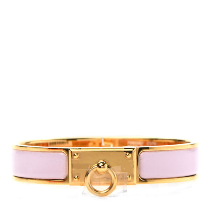 Hermes Enamel Clic Anneau Bracelet PM Rose Dragee 1 of 6