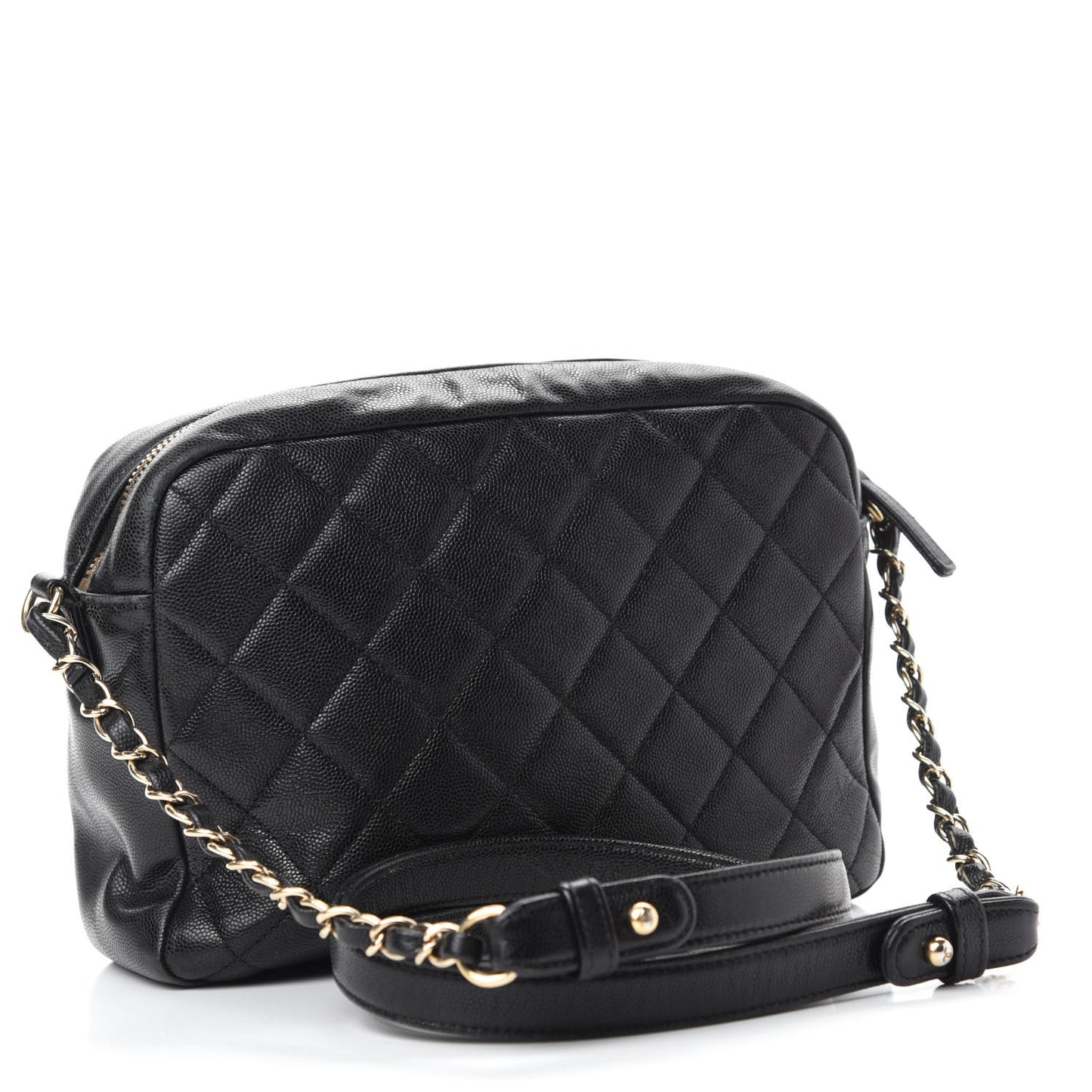 Caviar Quilted Medium Business Affinity Camera Case Black