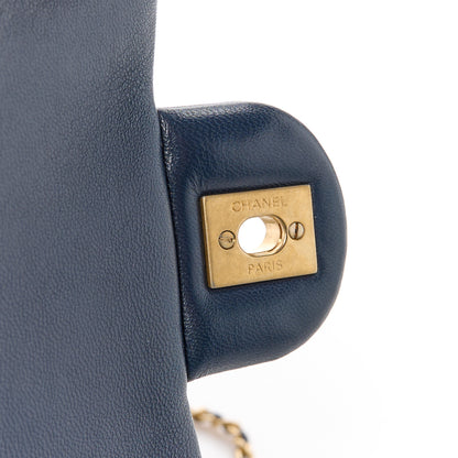 Chanel Lambskin Quilted Mini Pearl Crush Rectangular Flap Navy Blue 7 of 11