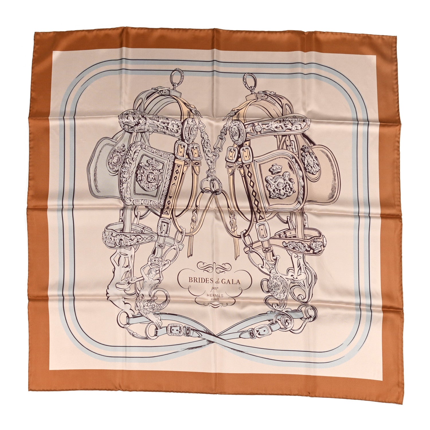 Hermes ERMES Silk Brides de Gala Double Face Scarf 90 2 of 7