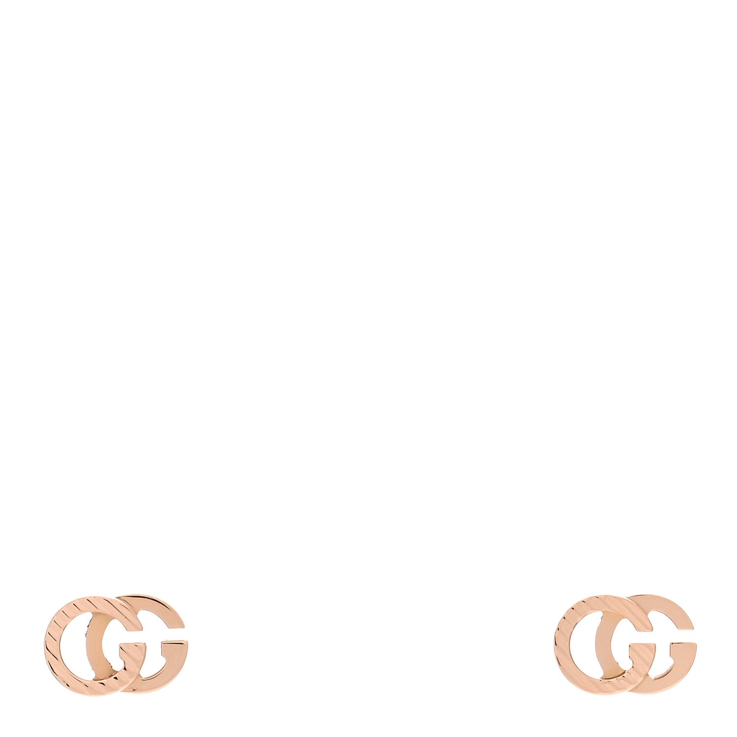 Gucci 18K Rose Gold Running GG Stud Earrings 1 of 4
