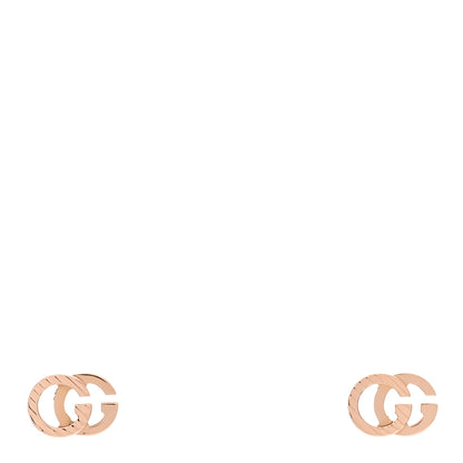 Gucci 18K Rose Gold Running GG Stud Earrings 1 of 4