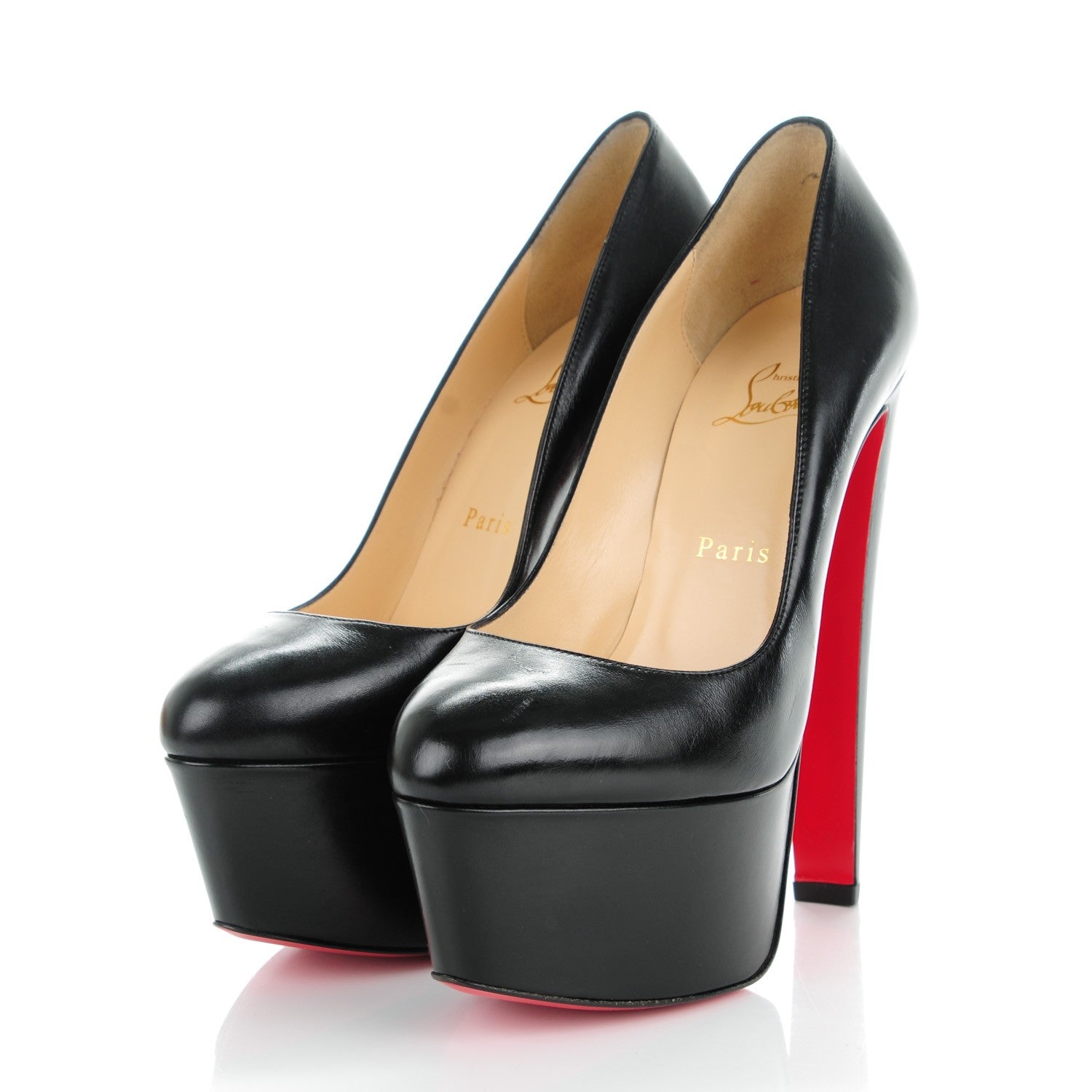 Christian Louboutin Shiny Calfskin Alta Vicky 160 Pumps 38.5 Black 3 of 11