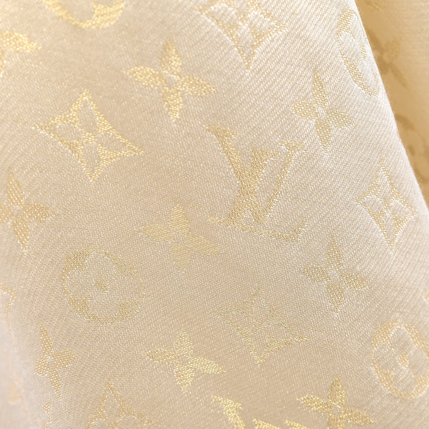 Louis Vuitton Silk Wool Monogram Shine Shawl Beige 7 of 7