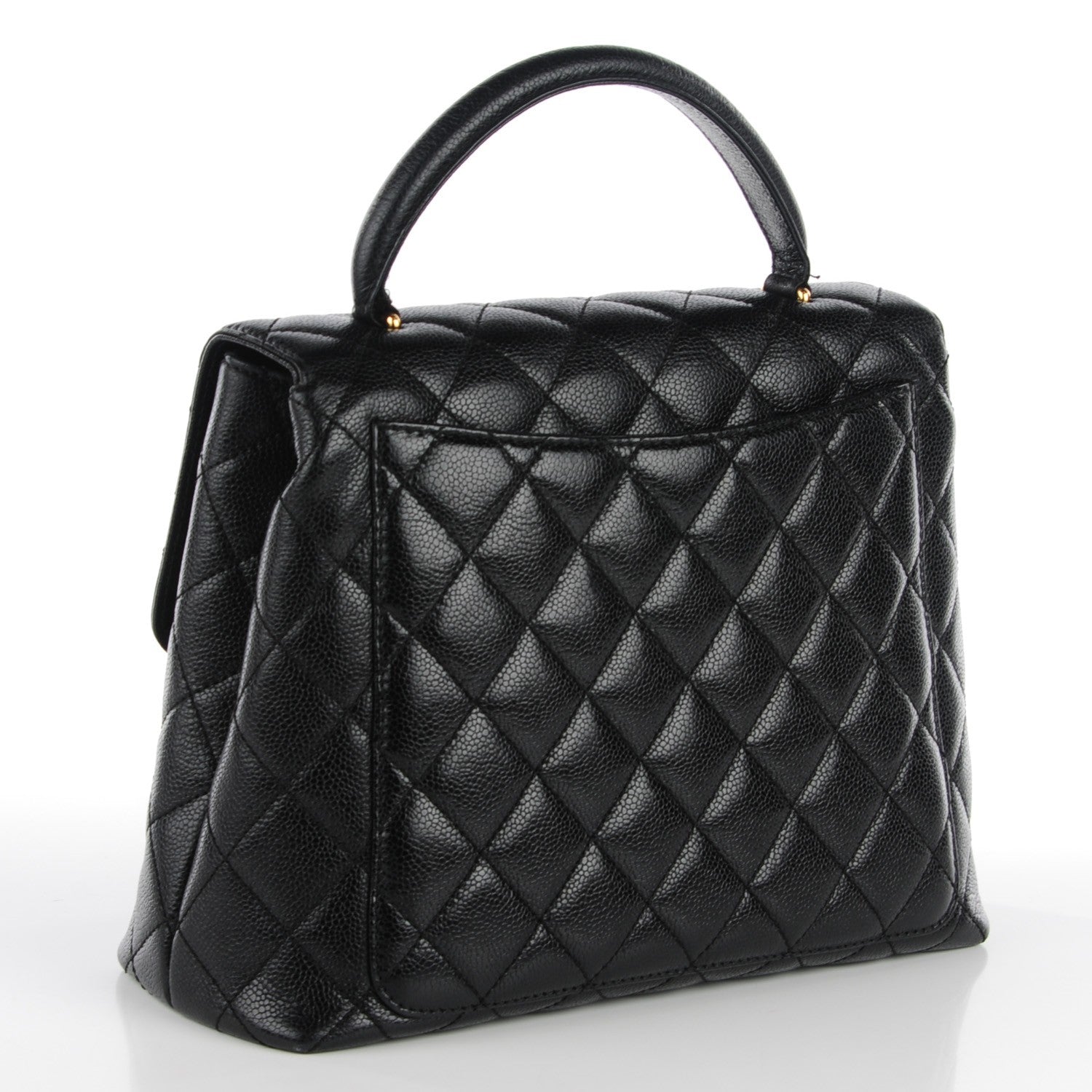 Chanel Caviar Quilted Jumbo Kelly Flap Black 5 of 9