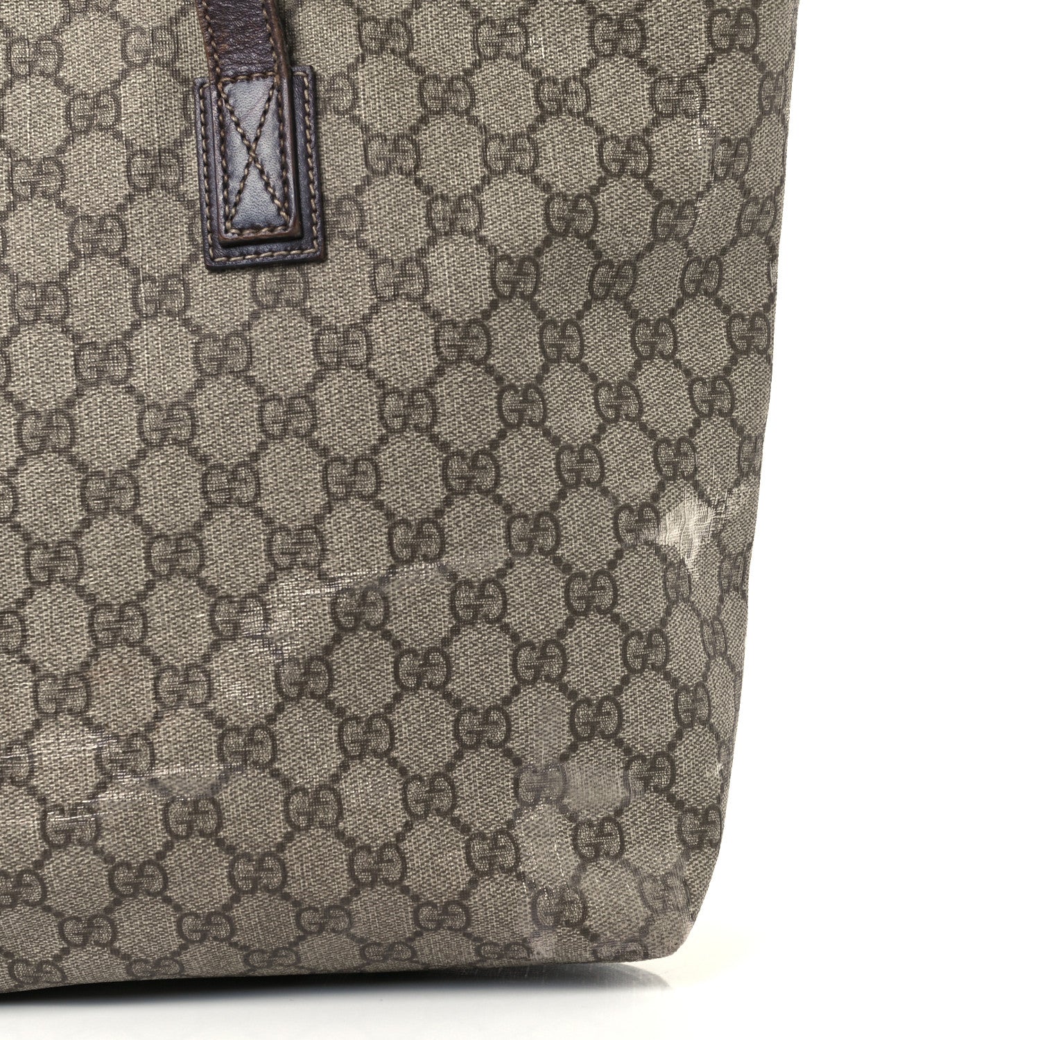 Gucci GG Supreme Monogram Medium Zippered Shopping Tote Dark Brown 12 of 12