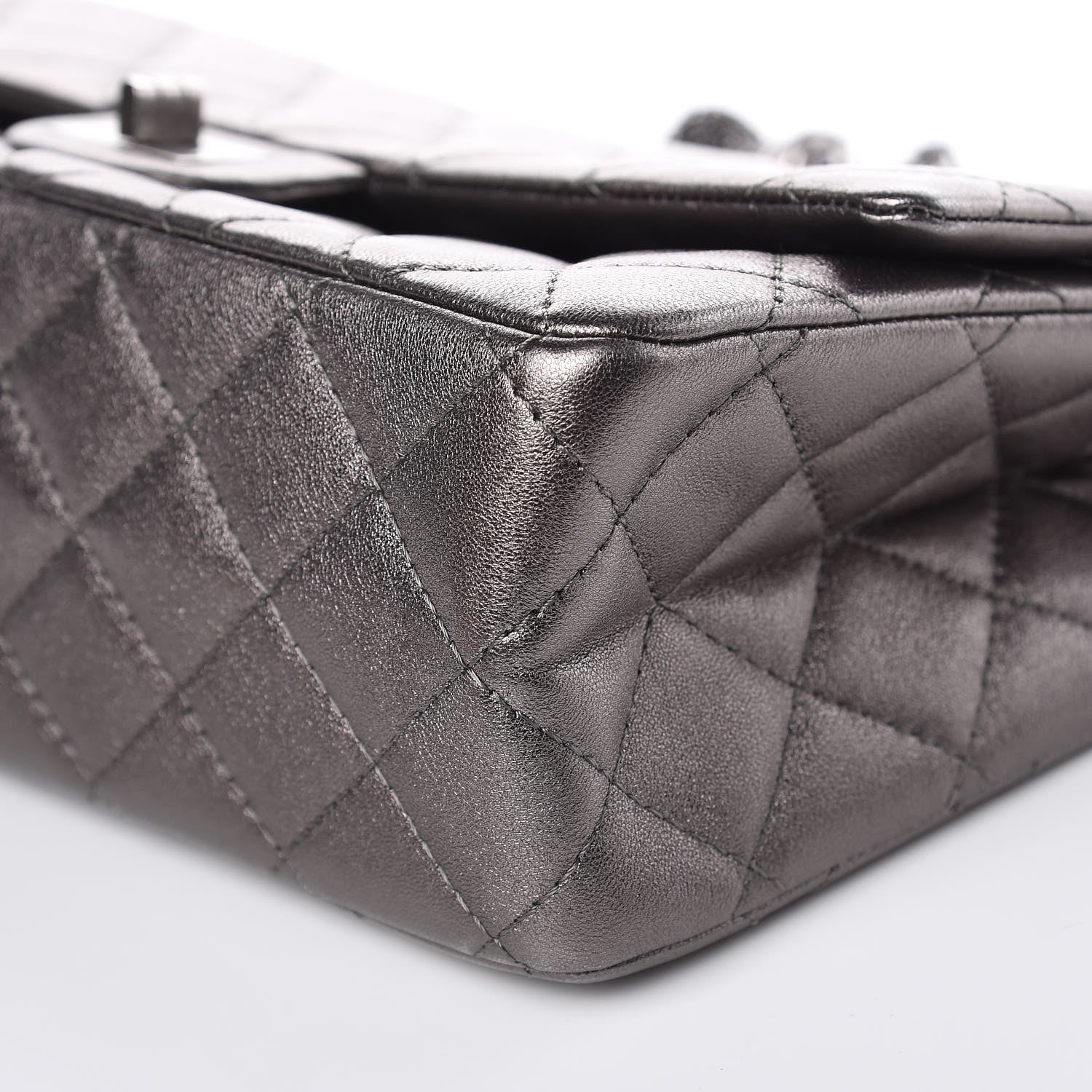 Chanel Metallic Calfskin Quilted 2.55 Reissue 226 Flap Charcoal 9 of 12