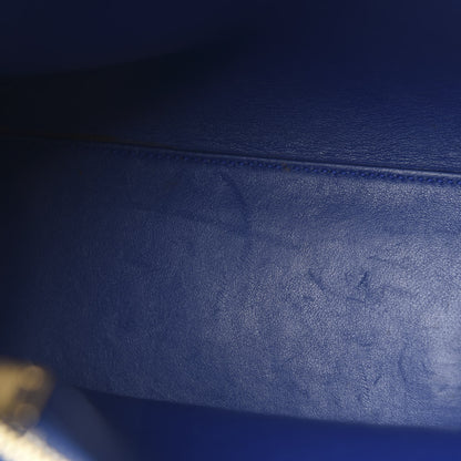 Saint Laurent Calfskin Small Sac De Jour Black Royal Blue 13 of 20