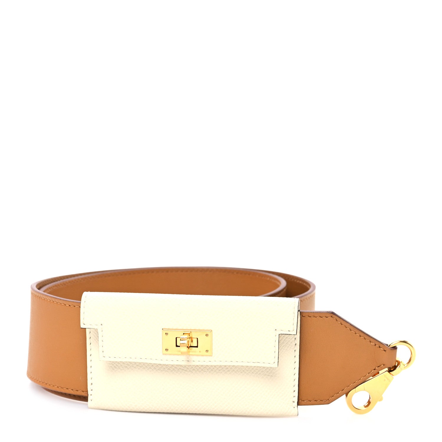 Hermes Swift Epsom Pocket Kelly Shoulder Strap Sesame Craie 1 of 6