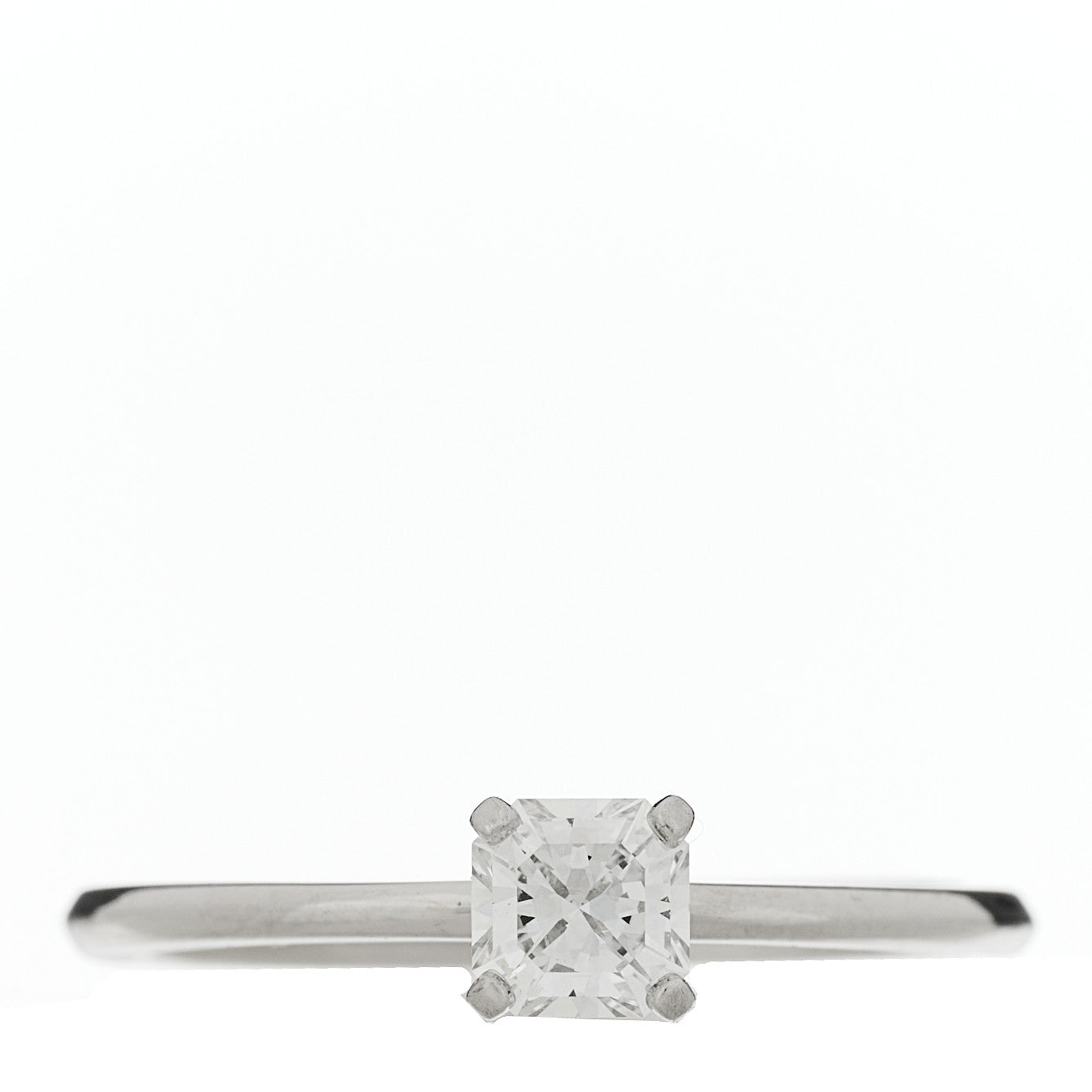 Tiffany Platinum Diamond .40ct Solitaire Princess Cut Engagement Ring 1 of 6