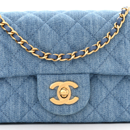 Chanel Denim Quilted Mini Pearl Crush Rectangular Flap Blue 8 of 11