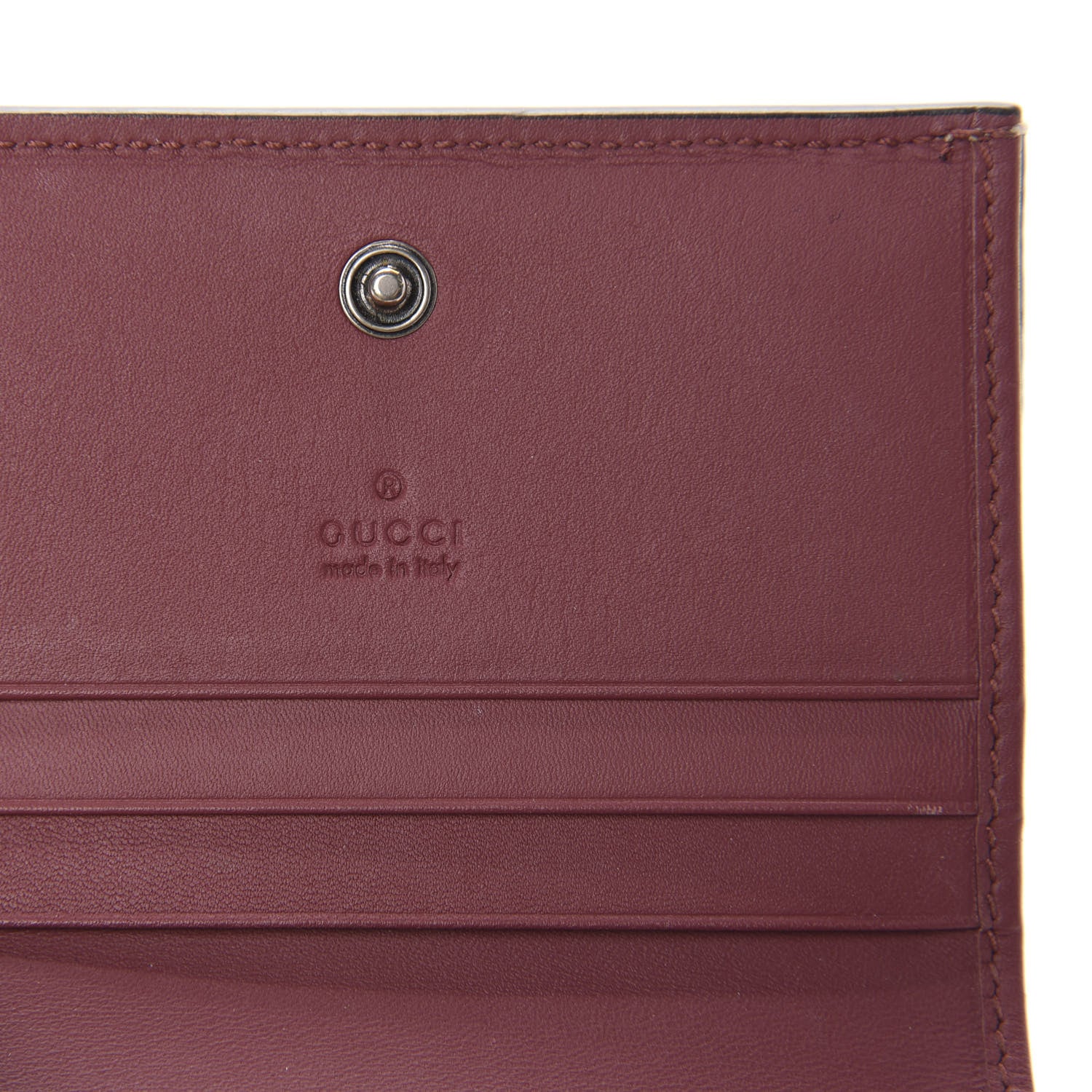 Gucci GG Supreme Monogram Blooms Card Case Beige Multicolor Dry Rose 6 of 7