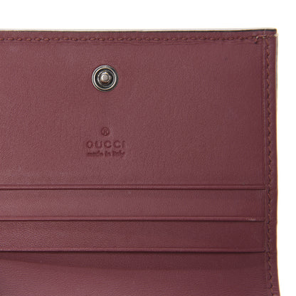 Gucci GG Supreme Monogram Blooms Card Case Beige Multicolor Dry Rose 6 of 7