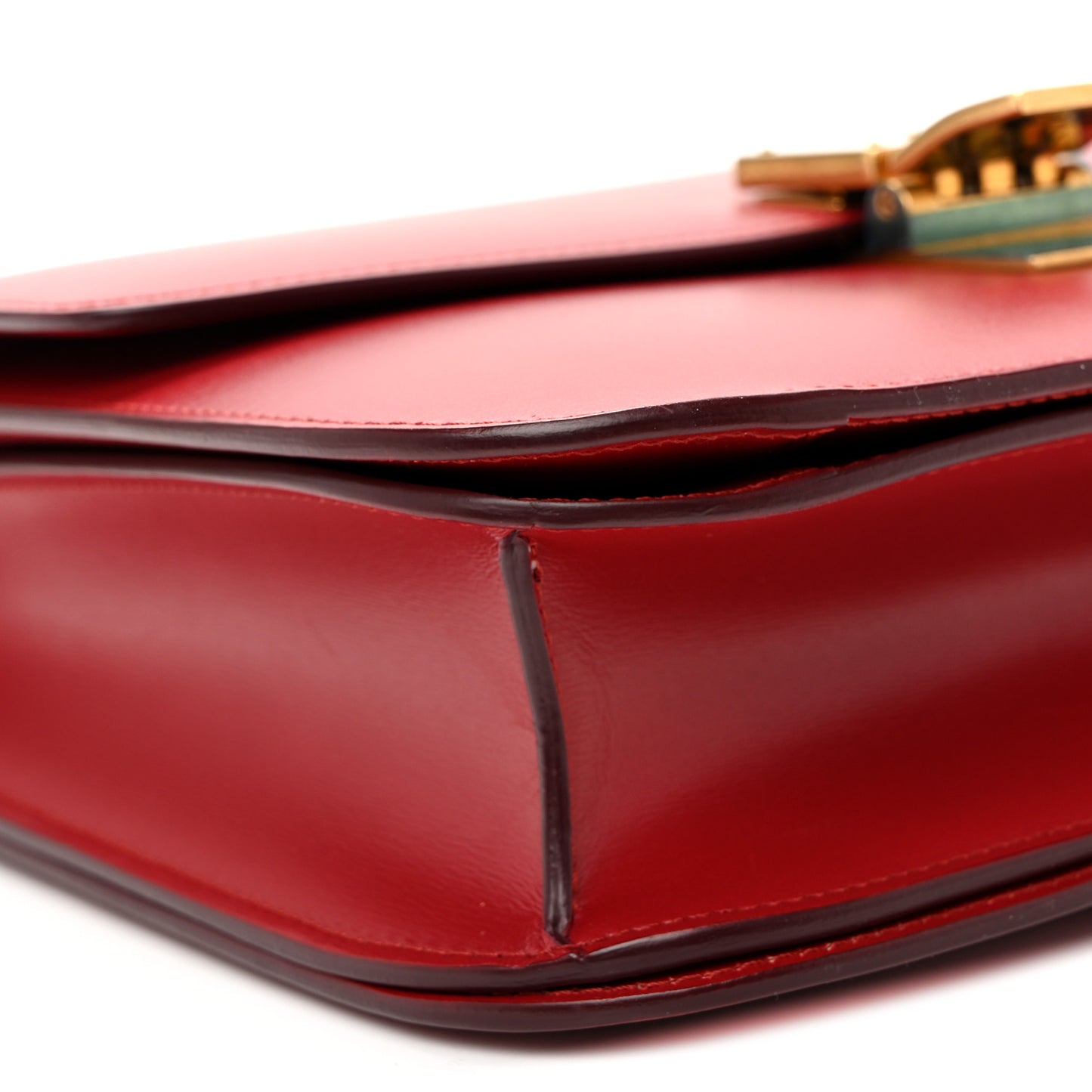 Box Calfskin Medium Classic Box Flap Bag Red