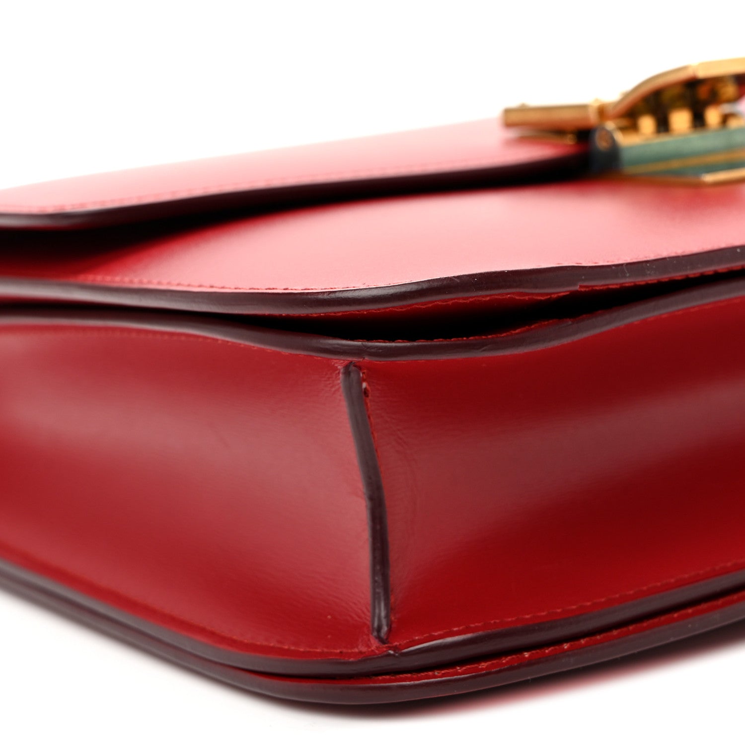 Celine Box Calfskin Medium Classic Box Flap Bag Red 9 of 14