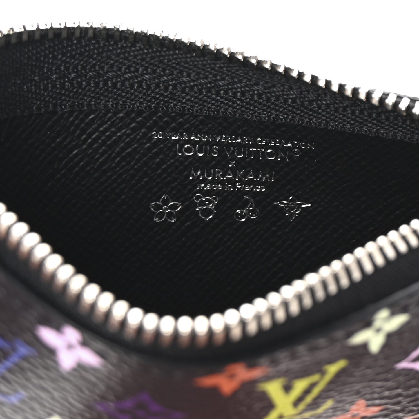LV X TM Monogram Multicolor Key Pouch Black