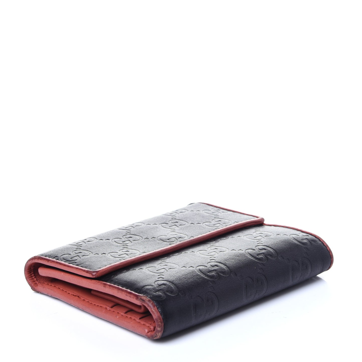 Guccissima Trifold Wallet Black Pink