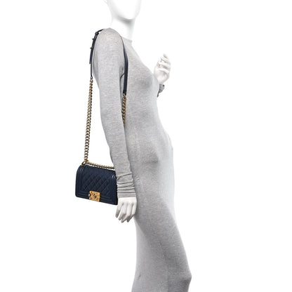 Chanel Lambskin Quilted Small Boy Flap Navy 2 of 12