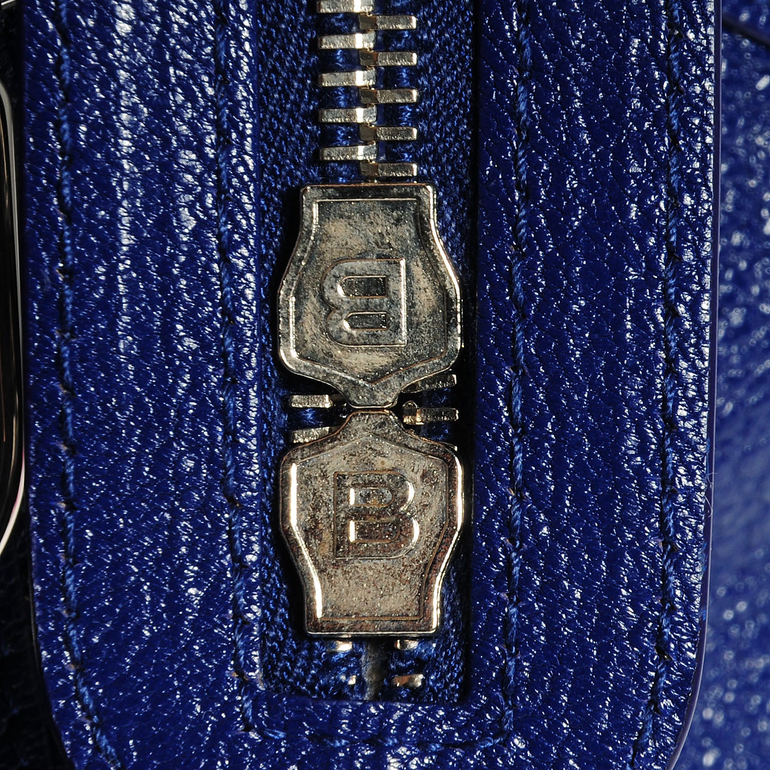 Balenciaga Chevre Silver Metallic Edge Hardware City Bleu Roi 9 of 12