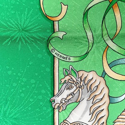 Hermes Silk Luna Park Scarf 90 Menthe Pistache 4 of 6
