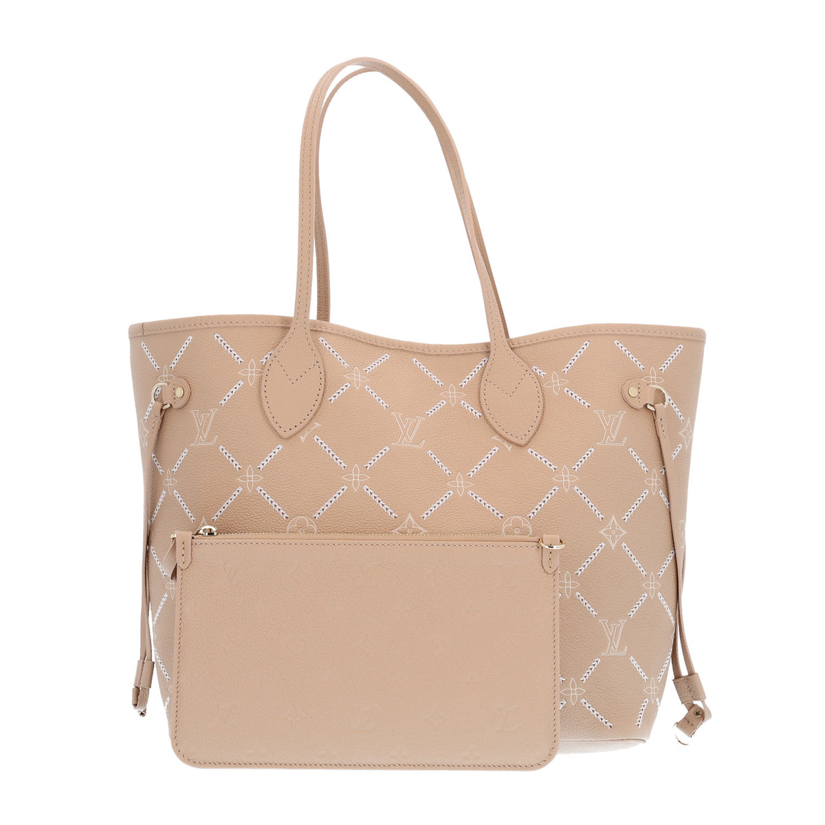 Louis Vuitton Empreinte Monogram Couture Neverfull MM Hazelnut 3 of 10