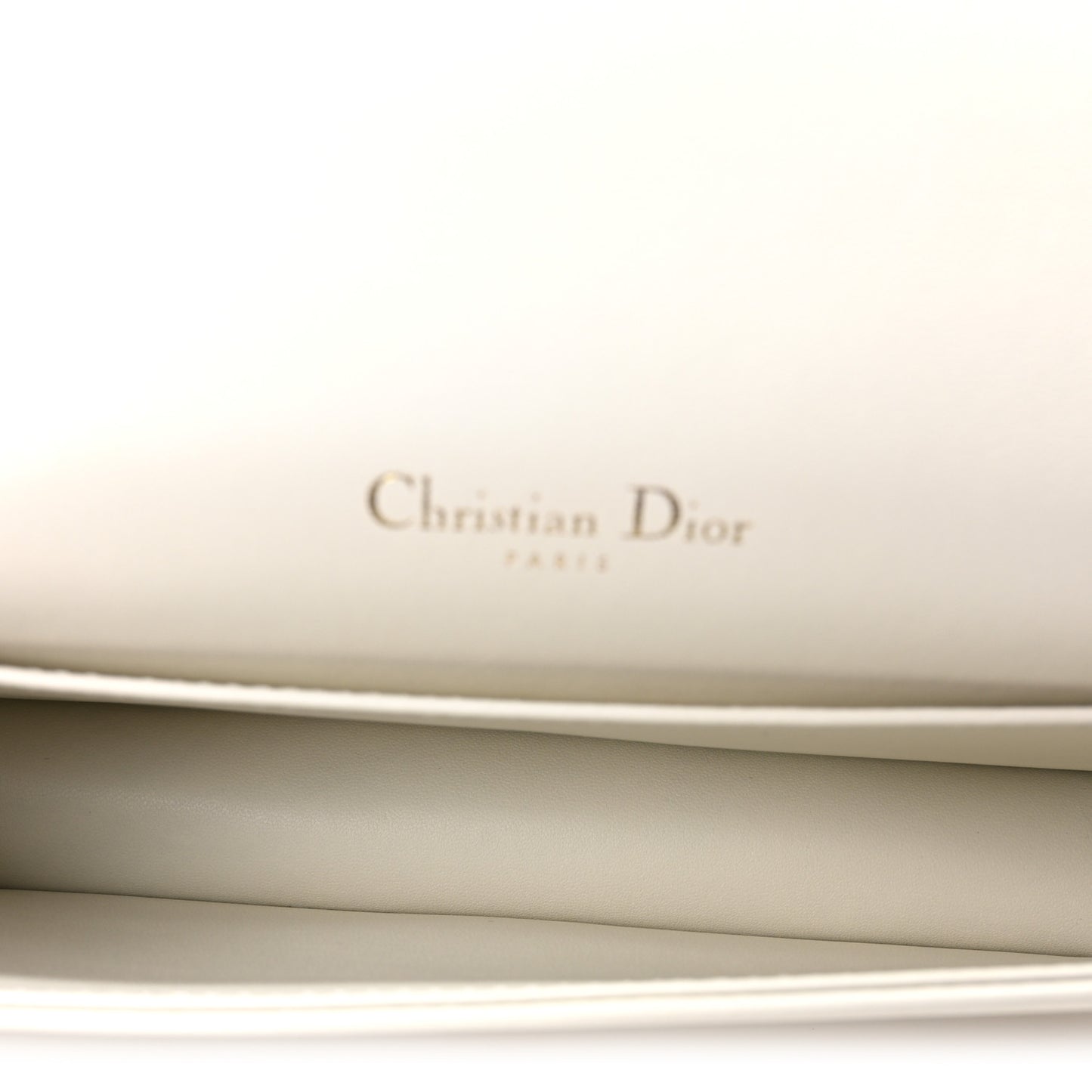 Lambskin Cannage Lady Dior Pouch Latte