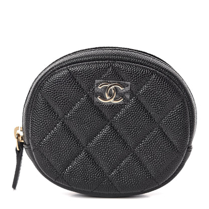 Chanel Caviar Quilted Zip Around Classic Coin Purse Black 1 of 8