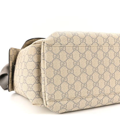 Gucci GG Supreme Monogram Messenger Diaper Bag Ecru Grigio 16 of 19