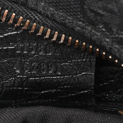 Gucci Monogram Medium Horsebit Chain Hobo Black 7 of 10