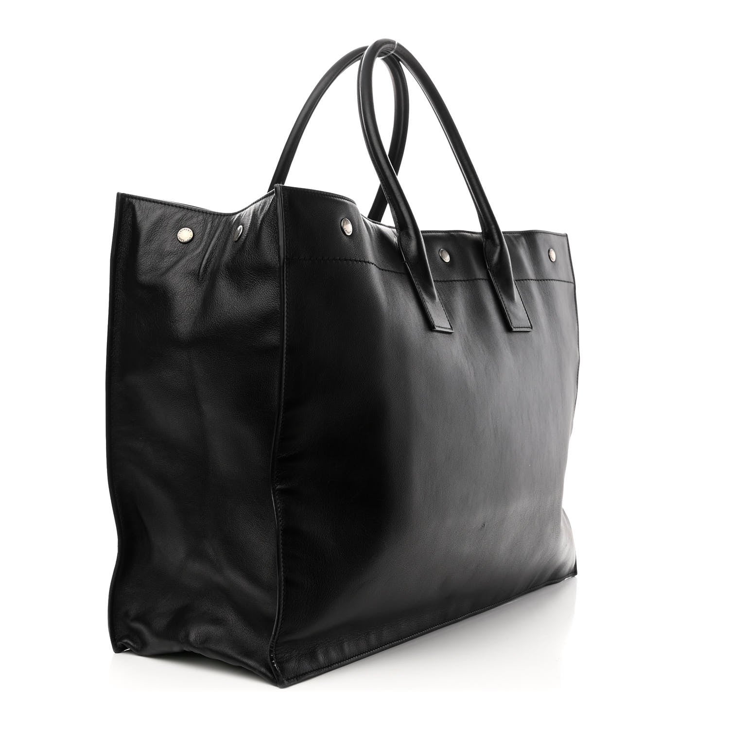 Saint Laurent Vitello Rive Gauche Large Tote Black 3 of 8