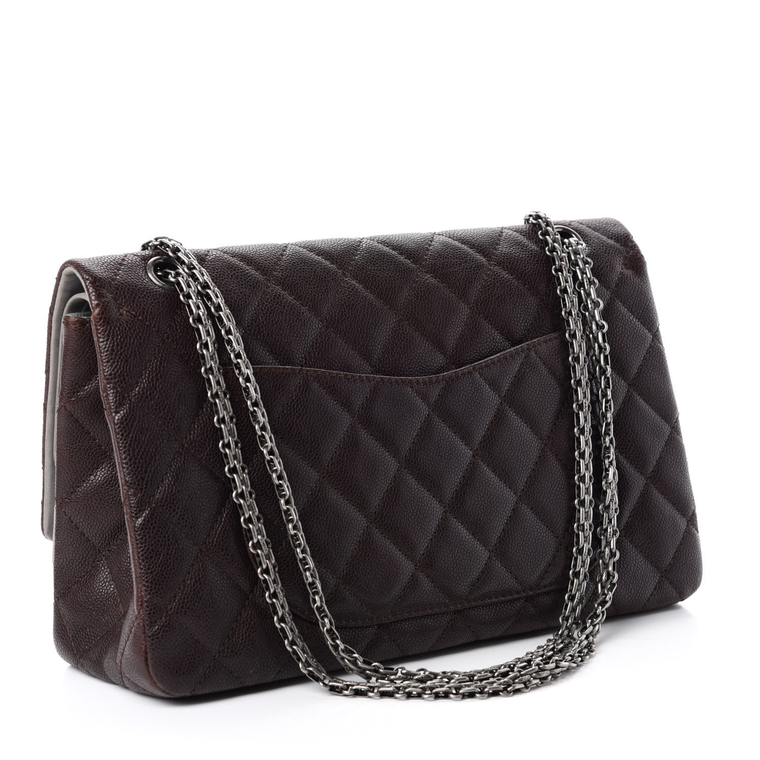 Chanel Caviar Iridescent Calfskin 2.55 Reissue 226 Flap Brown Grey 4 of 19