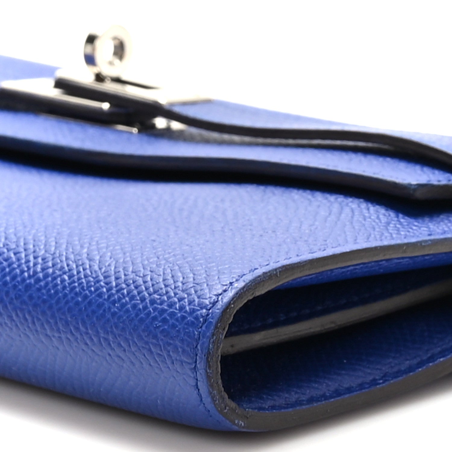 Hermes Epsom Kelly Longue Wallet Bleu Electrique 9 of 10