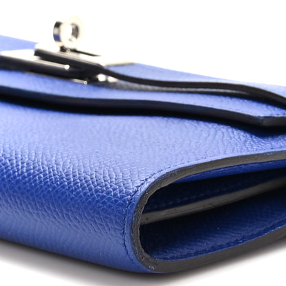 Hermes Epsom Kelly Longue Wallet Bleu Electrique 9 of 10