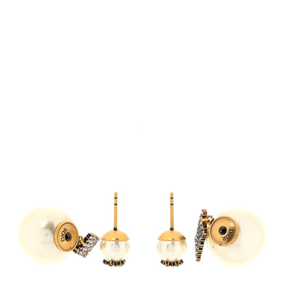 Christian Dior Pearl Crystal J'Adior Tribal Earrings Gold 3 of 5