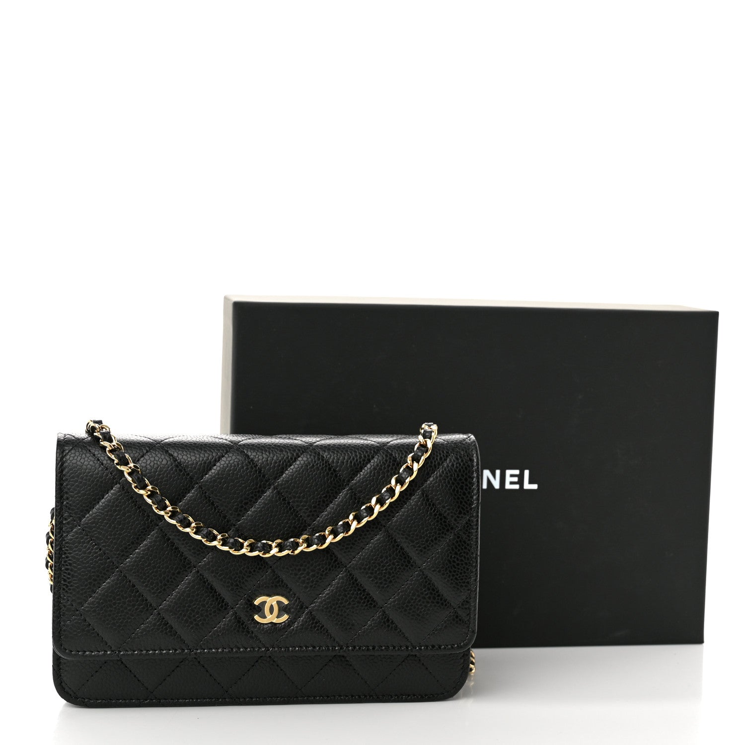 Chanel Caviar Quilted Wallet On Chain WOC Black 12 of 12