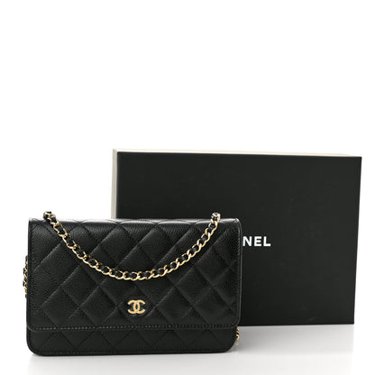 Chanel Caviar Quilted Wallet On Chain WOC Black 12 of 12