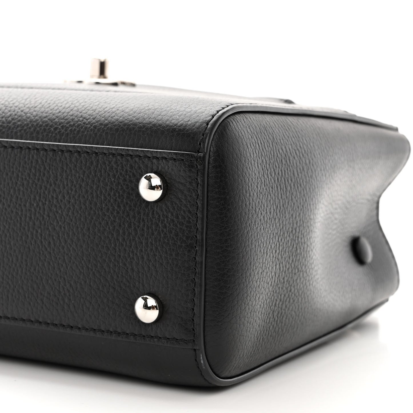 Grained Calfskin Mini Neo Executive Shopper Tote Black